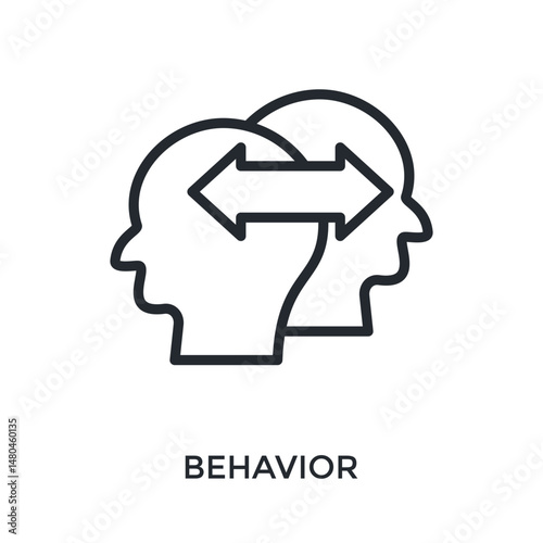 Behavior Icon Outline Style. Vector Illustration For Graphic Design