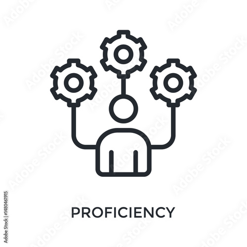 Proficiency Icon Outline Style. Vector Illustration For Graphic Design