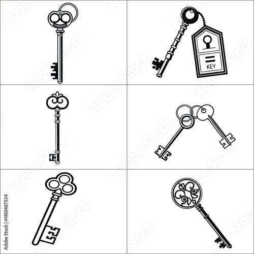 set of keys vector