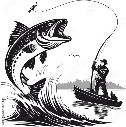 Fish art vector design