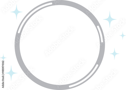 シルバーのプレーンリング