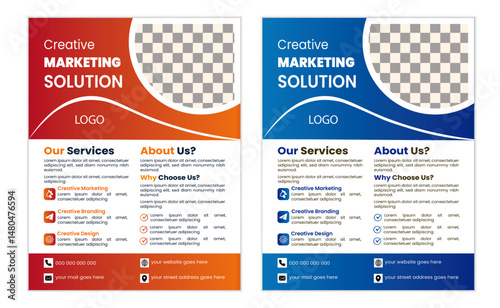 Professional business flyer design layout clean creative o modern and simple a4 size  business flyer template design best quality  corporate business flyer vactor design.