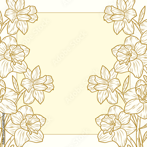 Floral illustration with daffodils design.