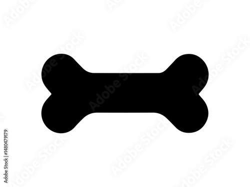 Dog bone silhouette vector flat illustration design.