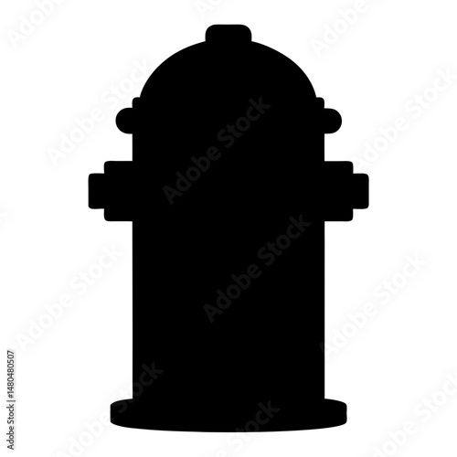 Silhouette of a traditional fire hydrant, symbolizing fire safety and emergency response