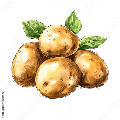  tater Tats isolated image on white Background