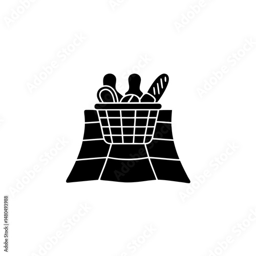 creative details Outline silhouette Picnic icon vector illustration 