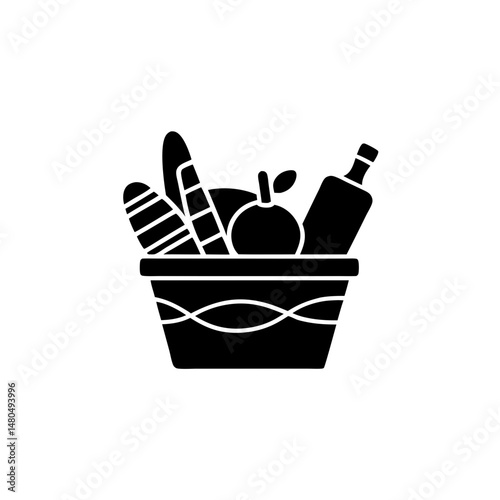 creative details Outline silhouette Picnic icon vector illustration 