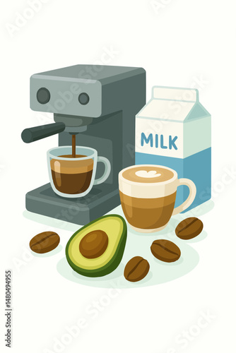 Minimalist Coffee Culture: Espresso, Latte & Cappuccino