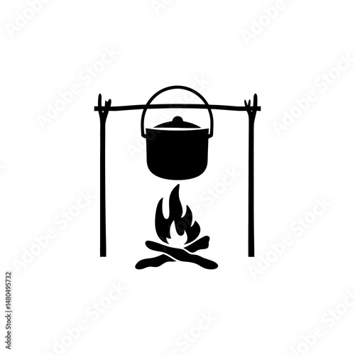 vector illustration of a plate with chopsticks