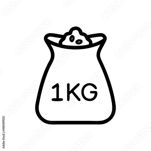 One Kilogram Crushed Lentils Sack Icon