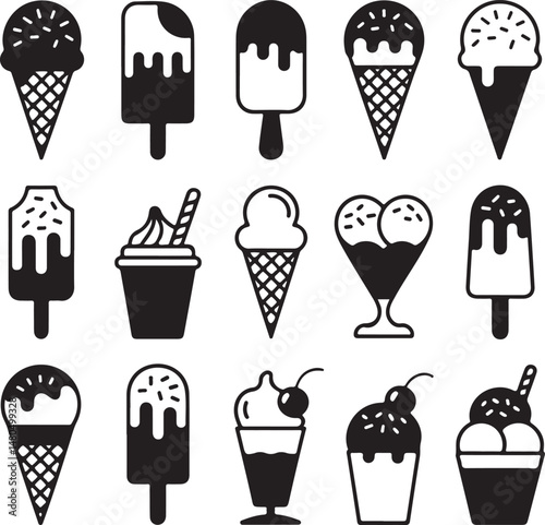 “Ice Cream SVG Bundle | Cute Cones, Popsicles & Dessert Clipart for Summer Crafts & Stickers”

“Sweet Treats Vector Pack | Ice Cream Silhouettes & Doodles for T-Shirts, Menus & Printables”

“Ice Cream