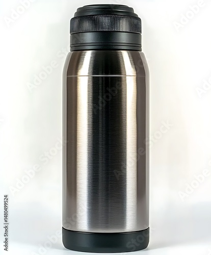 Sleek Gray Stainless Steel Vacuum Insulated Water Bottle