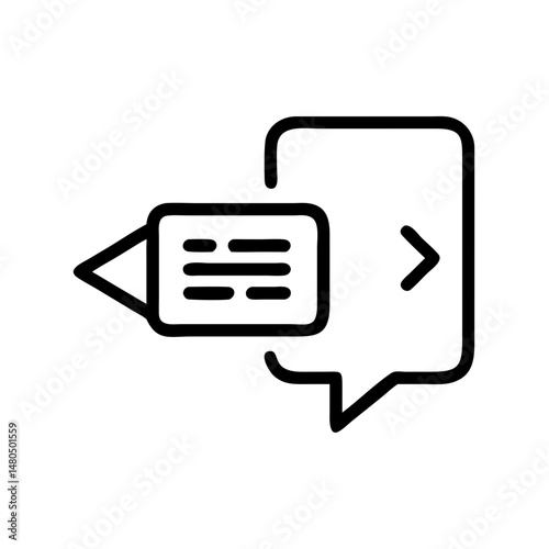 Dialogue Icon: Script Writing Speech Bubbles