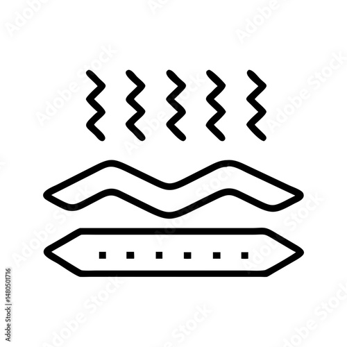 Thermal and Acoustic Insulation Icon Vector