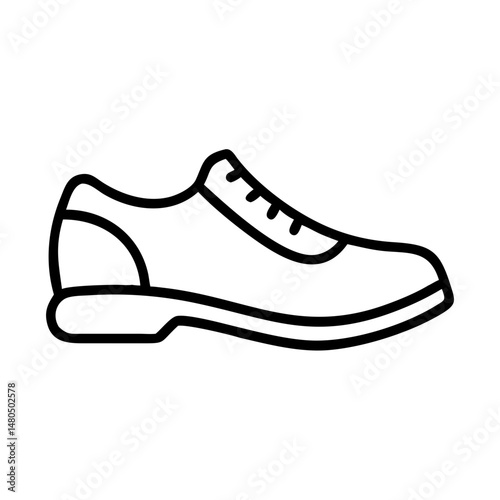 Simple Shoe Outline Icon, Vector Illustration