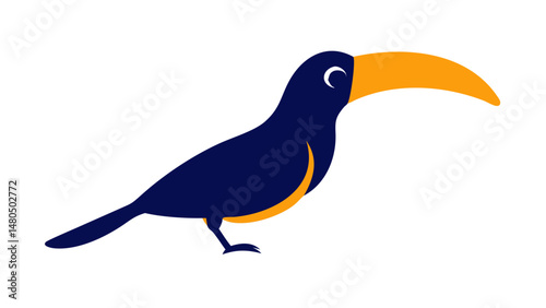 Stylized Toucan Vector Graphic Silhouette