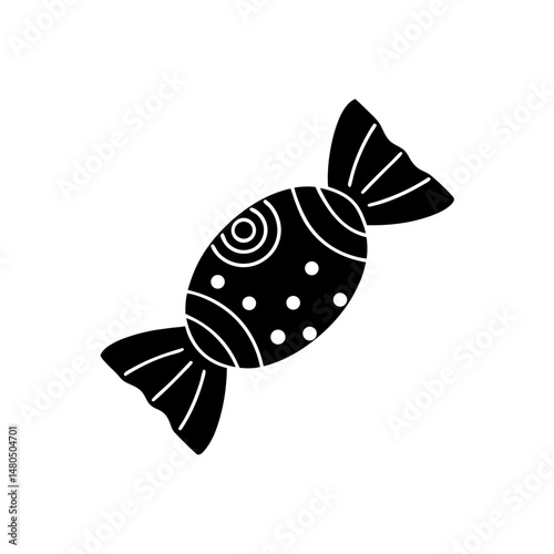 creative details Outline silhouette Candy icon vector illustration 