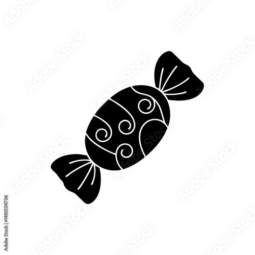 creative details Outline silhouette Candy icon vector illustration 