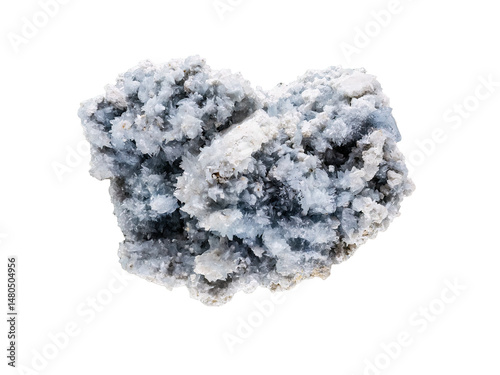 Celestine or celestite is a mineral consisting of strontium sulfate (SrSO4) photo