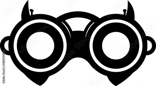 Steampunk Goggles Silhouette Vector Illustration 