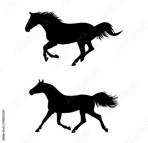 Wallpaper Mural Silhouette design vector illustration digital download for the horse. Torontodigital.ca