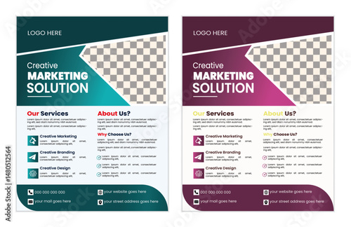  Professional business flyer design layout clean creative o modern and simple a4 size  business flyer template design best quality  corporate business flyer vactor design.
