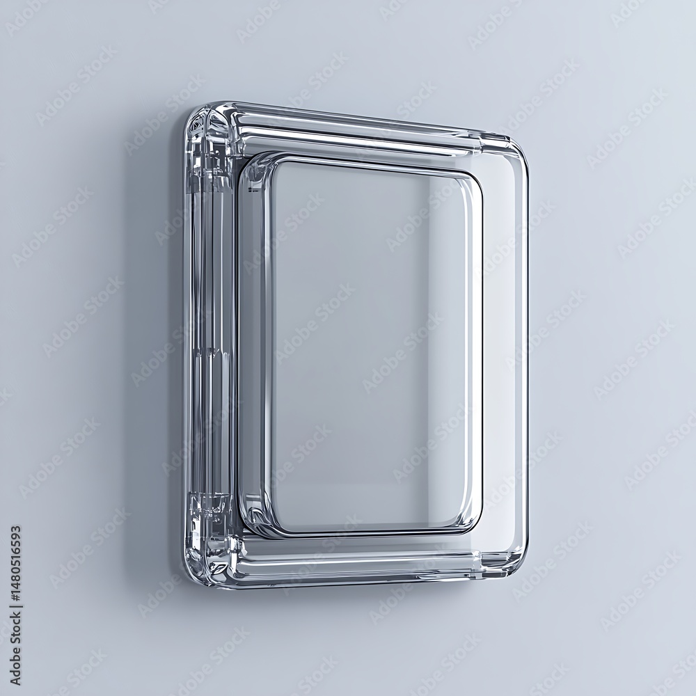 Clear glass button switch design high resolution picture