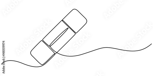 electric fuse continuous one line drawing, Electric fuse icon Flat outline fill, Electric fuse icon Vector flat thin line illustration, Car electrical fuses isolated on white background object concept