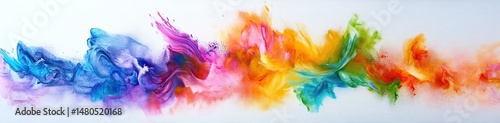Abstract colorful ink blots