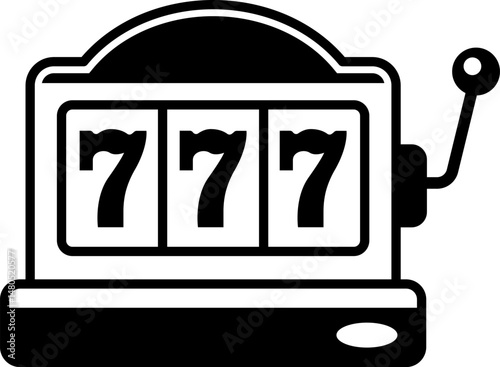 Slot machine. Jackpot poker 777 slot machine icons. Gambling fortune vector concept. Illustration of game machine, gaming casino, one arm bandit vector - jackpot slot. Lucky icons set.