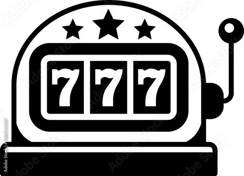 Slot machine. Jackpot poker 777 slot machine icons. Gambling fortune vector concept. Illustration of game machine, gaming casino, one arm bandit vector - jackpot slot. Lucky icons set.