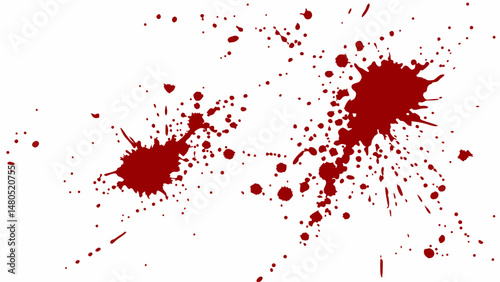 blood stains on white background