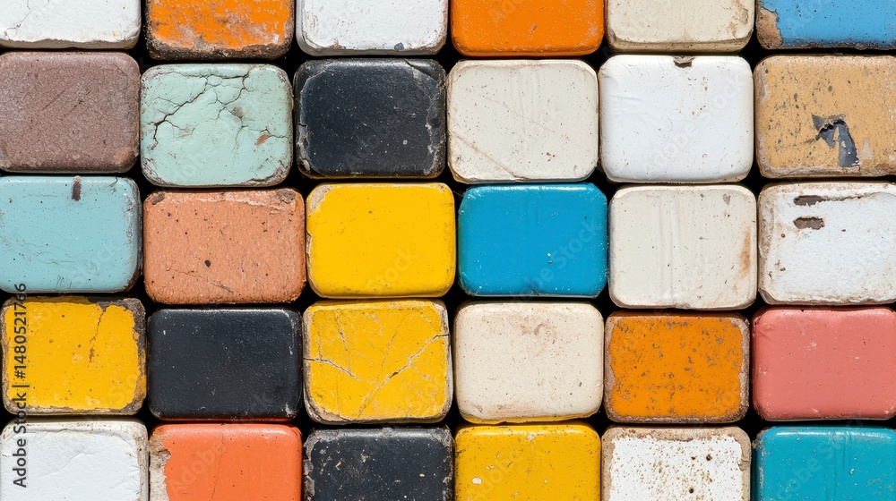 Colorful Square Tiles Grid Pattern Texture Background Colorful Square Tiles Grid Pattern Texture Background