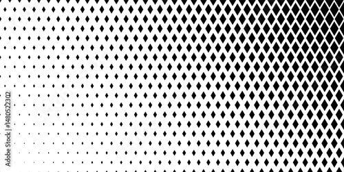 Square dot dissolve pattern background. Diamond pixel primitive liquid matrix. Geometric fade cyber vector abstract gradient. Optical blob texture digital grid. Shape connect disperse halftone mosaic