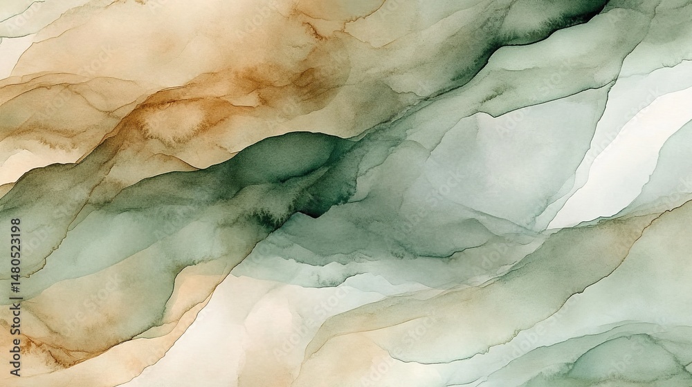 Naklejka premium Abstract Artwork with Swirling Patterns in Earth Tones