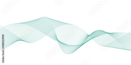 Abstract technology blue curve wavy chaotic line.