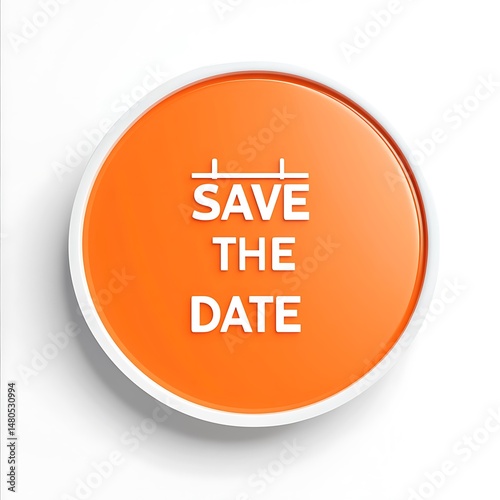 Bright Orange Round Icon Emphasizing 