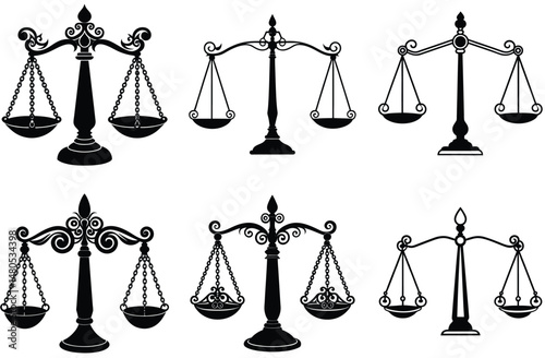 The gold scales of justice icon symbolizes the balance of law and legal weight in court