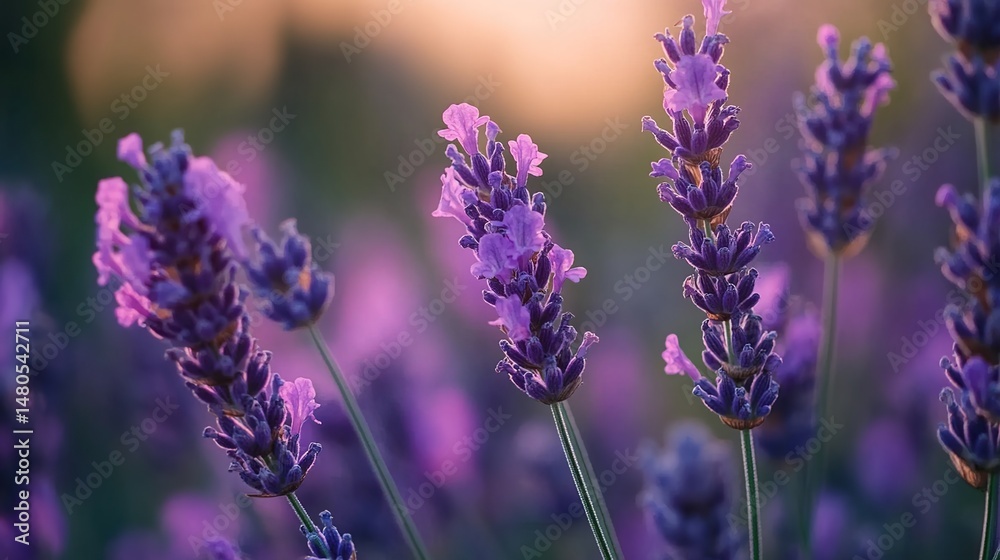 Fototapeta premium Close-up of Lavender Flowers in Bloom