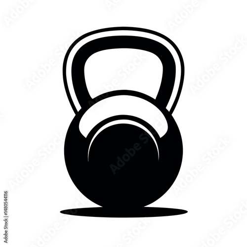 Kettle Bell Equipment Black Vector Silhouette