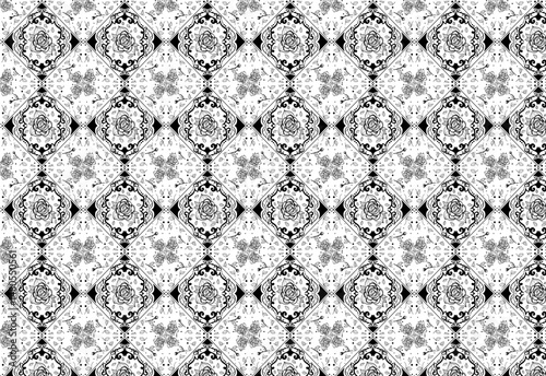 Elegant white rose and scattered leaves seamless pattern on a white background. Luxurious and romantic design, seamless plaid pattern vector. For backdrop,paper pattern, wallpaper, fabric texture