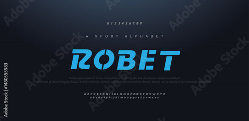 Robet Minimal font creative modern alphabet. Typography with dot regular and number. minimalist style fonts set.