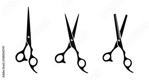 barber scissor silhouette vector