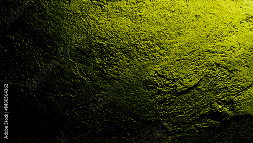 grunge green background. beautiful gradient neon yellow and green grunge stucco concrete texture use as background with blank space for design. 