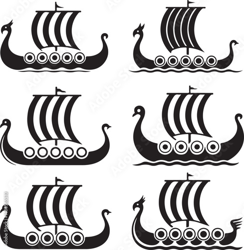 Silhouette of Shipping Vessels: This captivating image showcases an assortment of cargo ships. The stark silhouettes emphasize the sleekness of each vessel