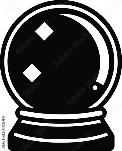 crystal ball magic icon vector illustration