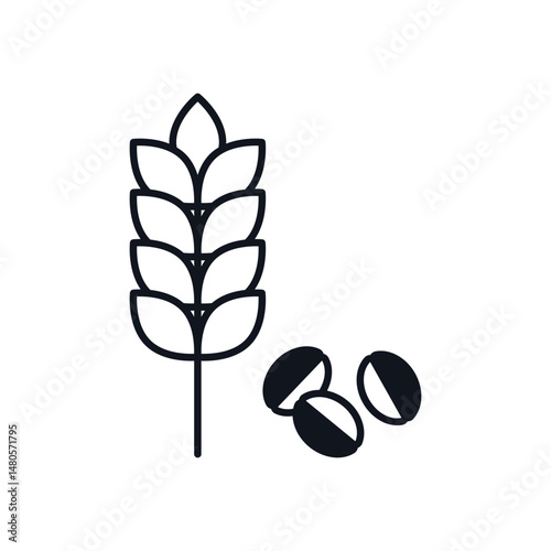 Oats Vector icon