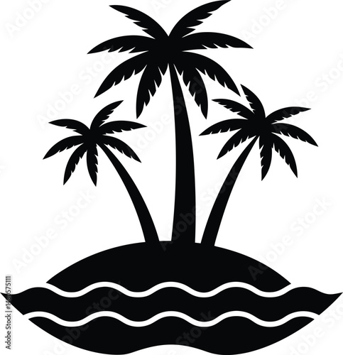island tropical icon vector illustration
