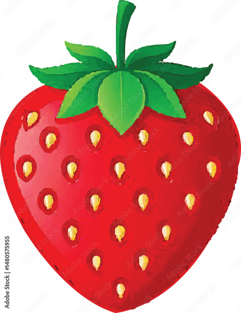 Obraz premium strawberry icon set color and black line art